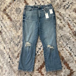 NWT Good American Jeans Size 15 Good Curve Straight Blue189